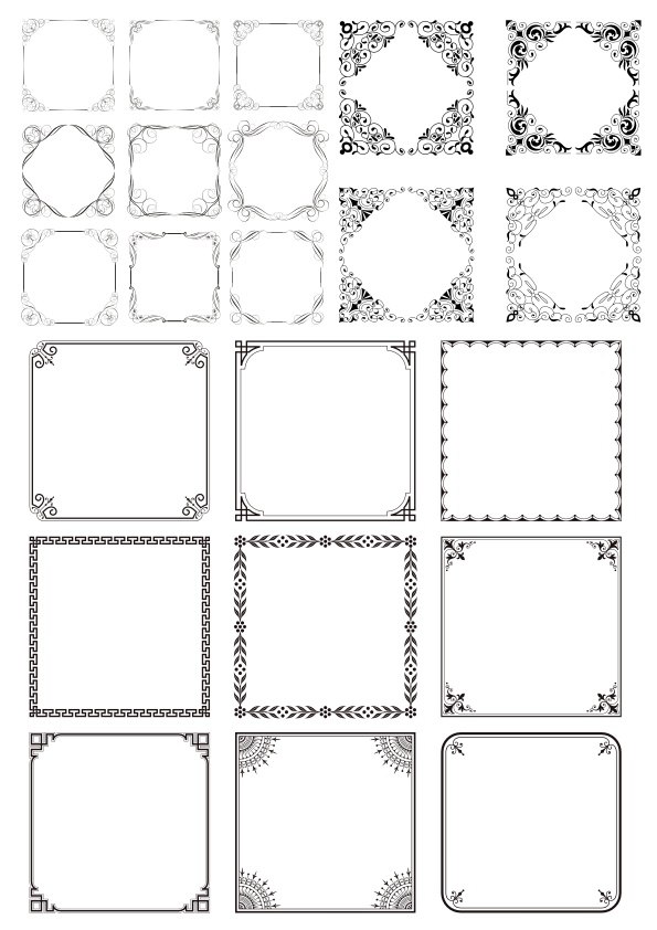 Detail Frame Vector Corel Nomer 15
