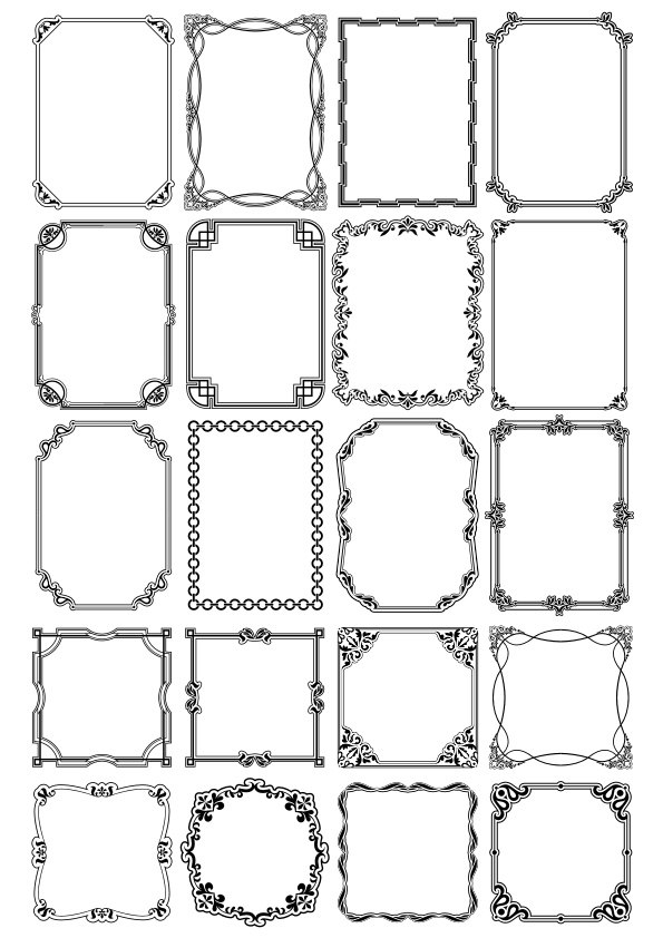 Detail Frame Vector Corel Nomer 6