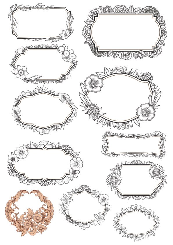 Detail Frame Vector Corel Nomer 44