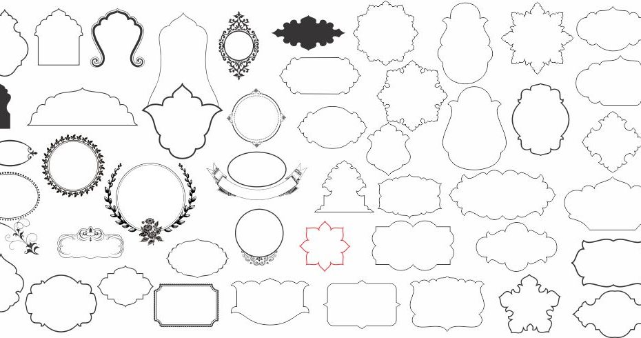 Detail Frame Vector Corel Nomer 49