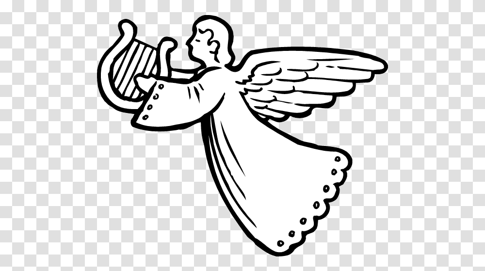 Detail Free Angel Clipart Black And White Nomer 5