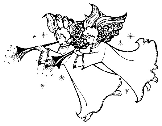 Detail Free Angel Clipart Black And White Nomer 12