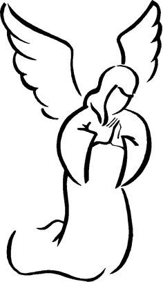 Detail Free Angel Clipart Black And White Nomer 2