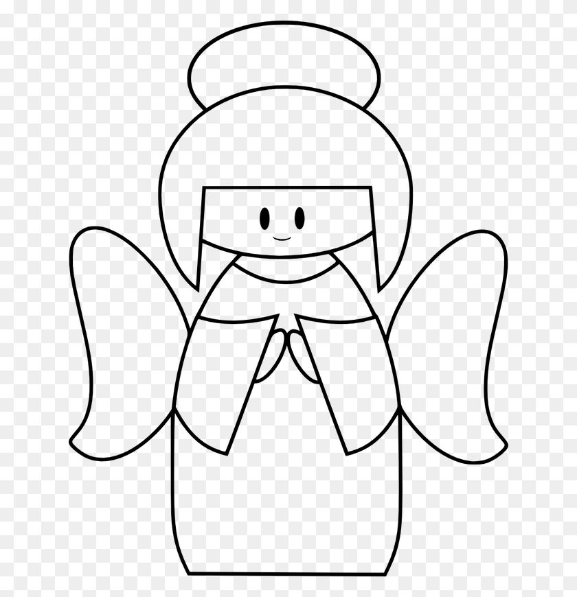 Detail Free Angel Clipart Black And White Nomer 39