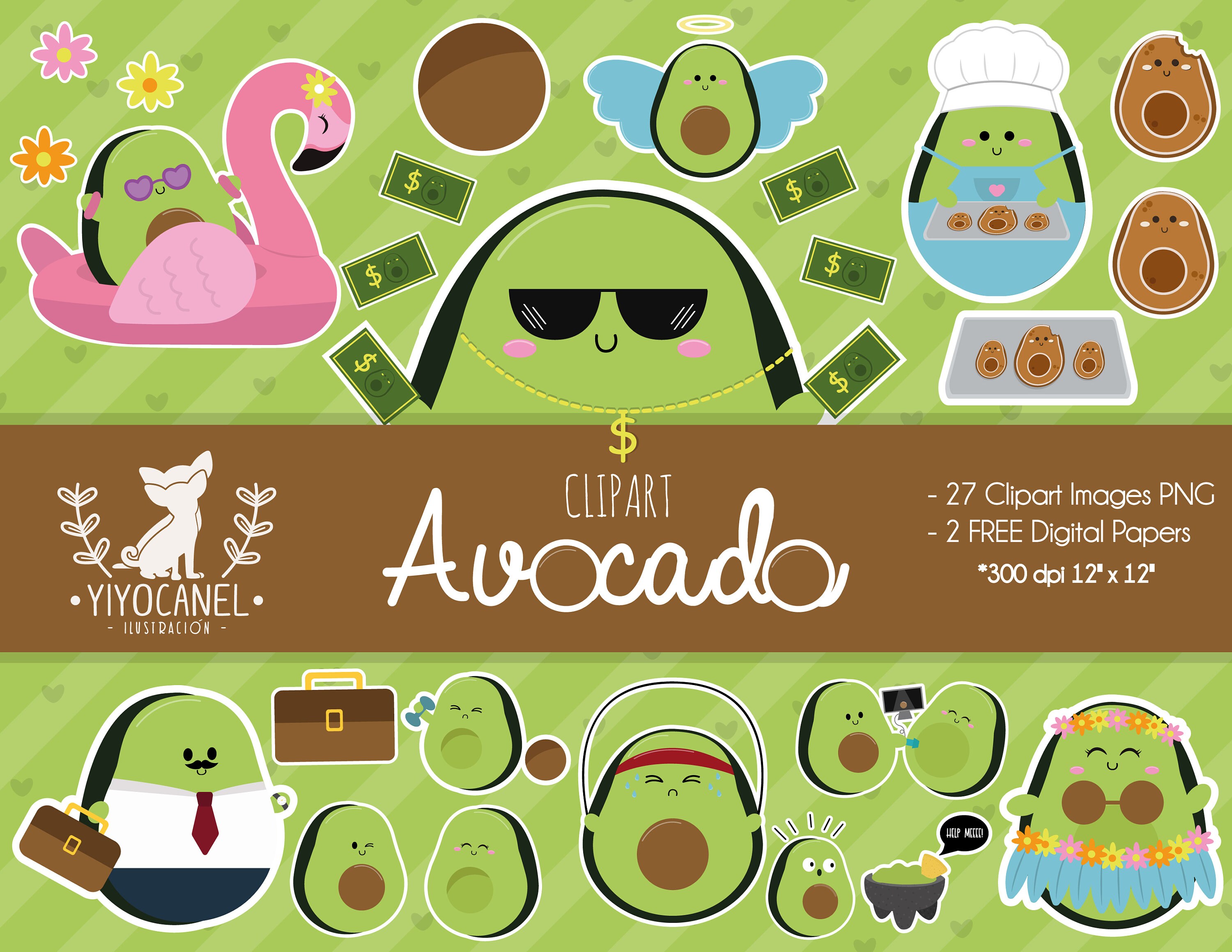 Detail Free Avocado Clipart Nomer 36
