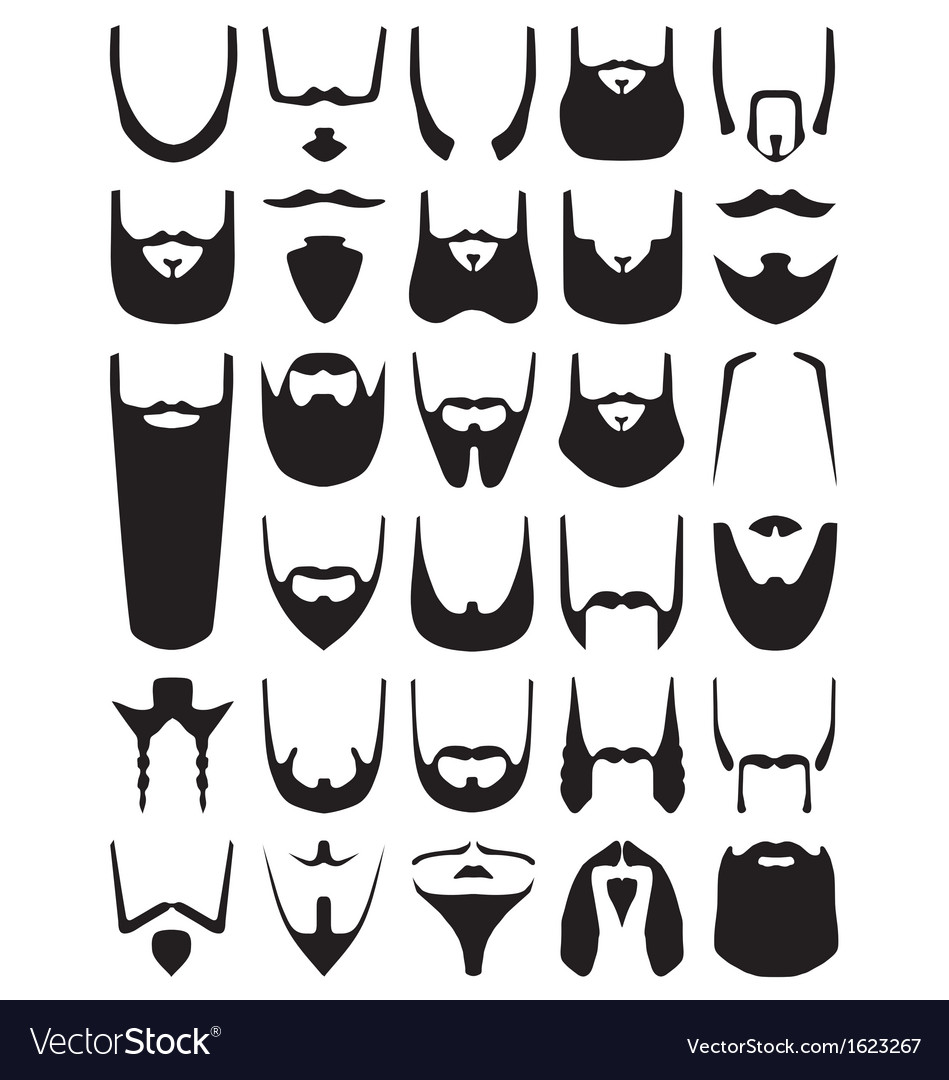Detail Free Beard Vector Nomer 51