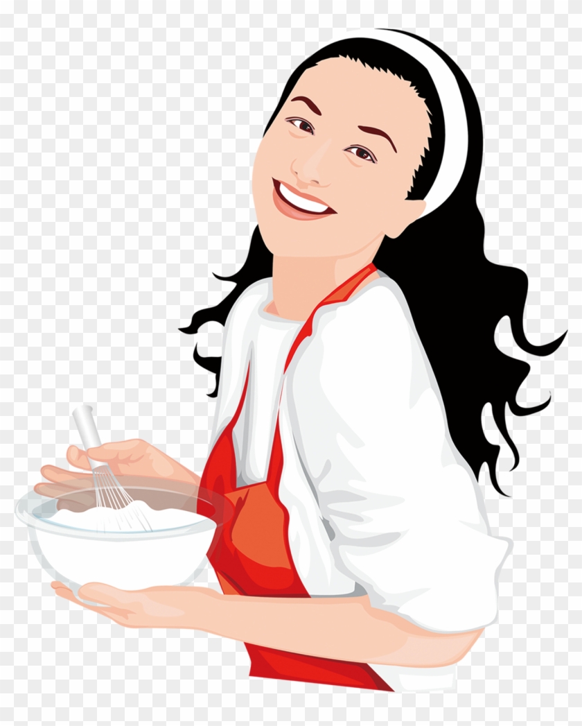 Detail Woman Cooking Illustration Nomer 2