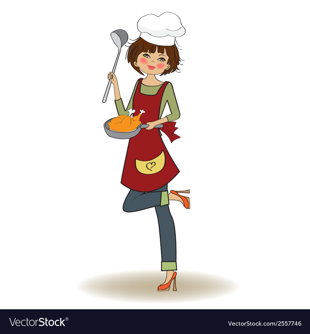 Detail Woman Cooking Illustration Nomer 7