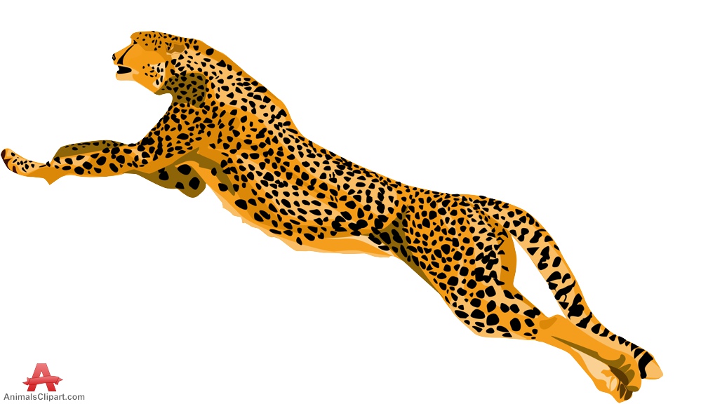 Detail Free Cheetah Clip Art Nomer 12