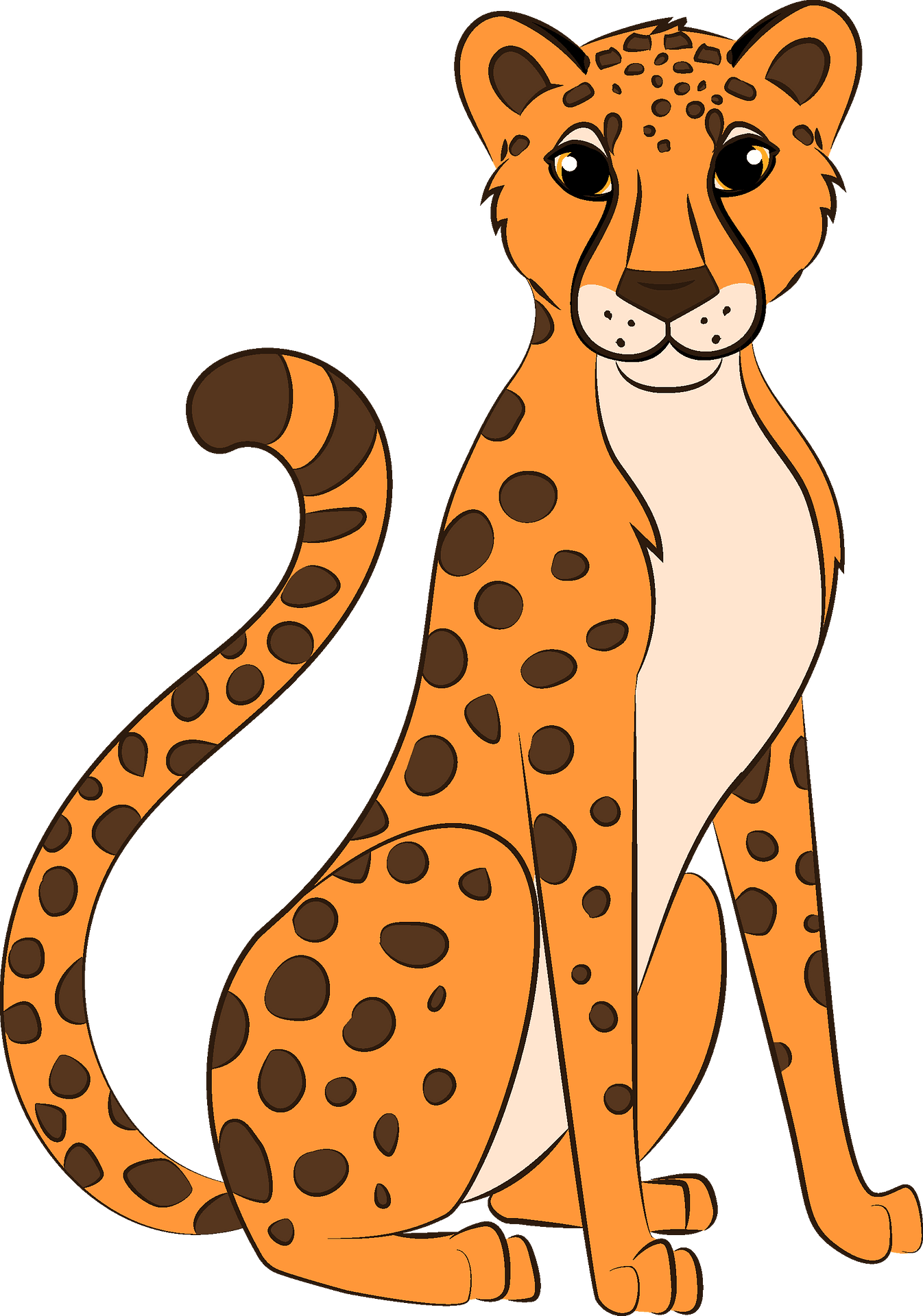 Detail Free Cheetah Clip Art Nomer 2