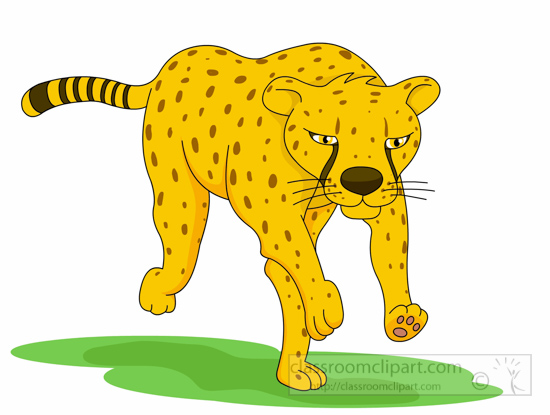 Detail Free Cheetah Clip Art Nomer 13
