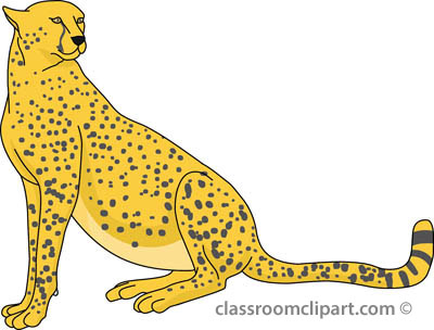Detail Free Cheetah Clip Art Nomer 27