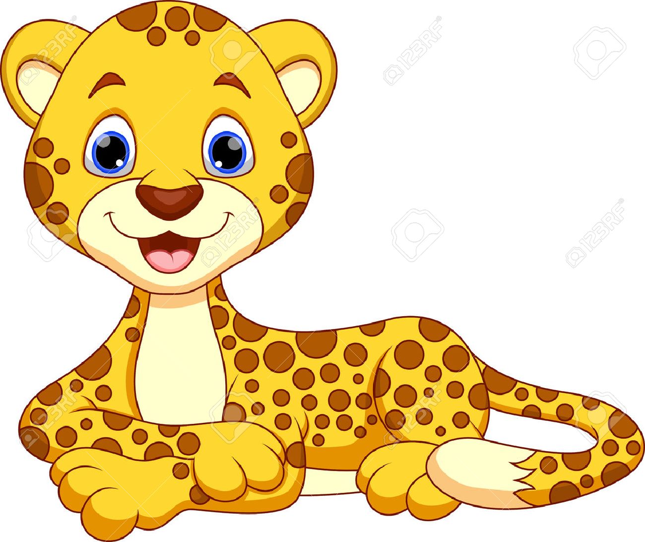 Detail Free Cheetah Clip Art Nomer 39