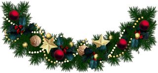 Detail Free Christmas Garland Clip Art Nomer 20