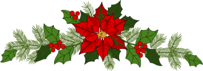 Detail Free Christmas Garland Clip Art Nomer 23