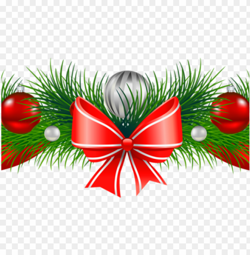 Detail Free Christmas Garland Clip Art Nomer 5