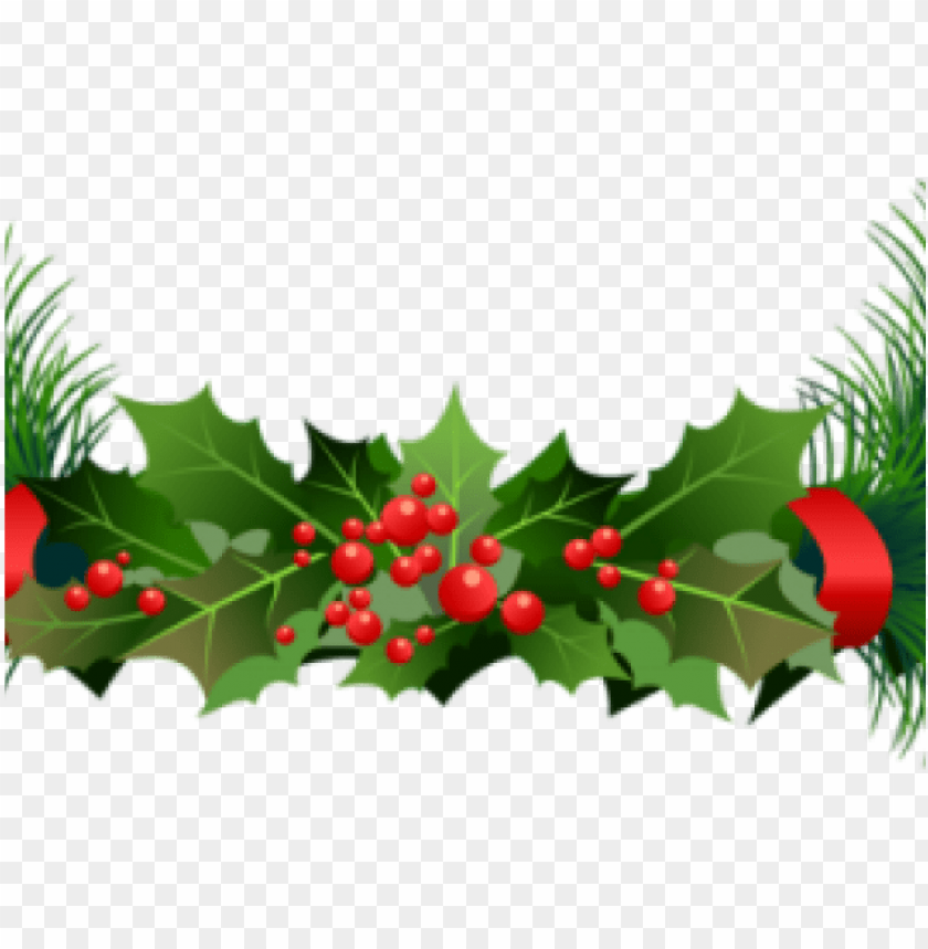 Detail Free Christmas Garland Clip Art Nomer 6