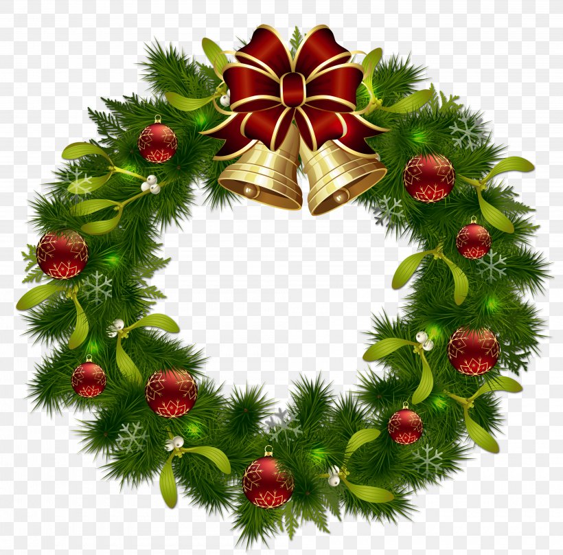 Detail Free Christmas Wreath Clip Art Nomer 11