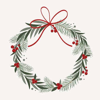 Detail Free Christmas Wreath Clip Art Nomer 14