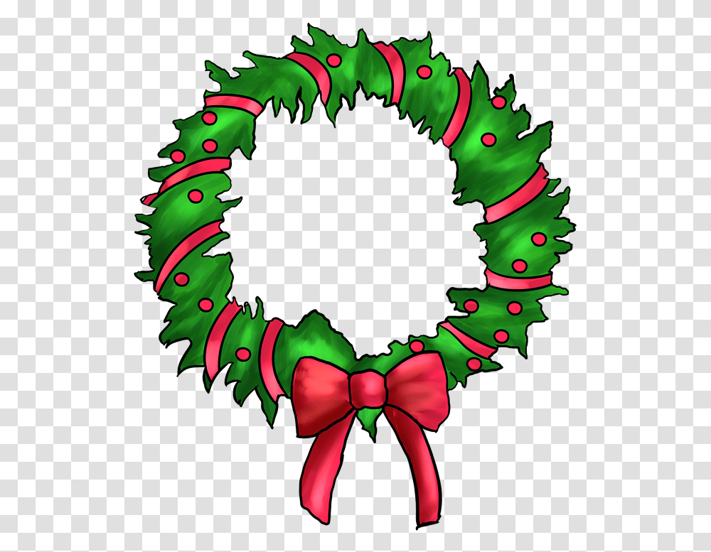 Detail Free Christmas Wreath Clip Art Nomer 15