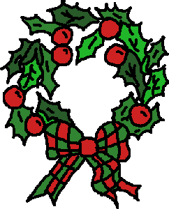 Detail Free Christmas Wreath Clip Art Nomer 48