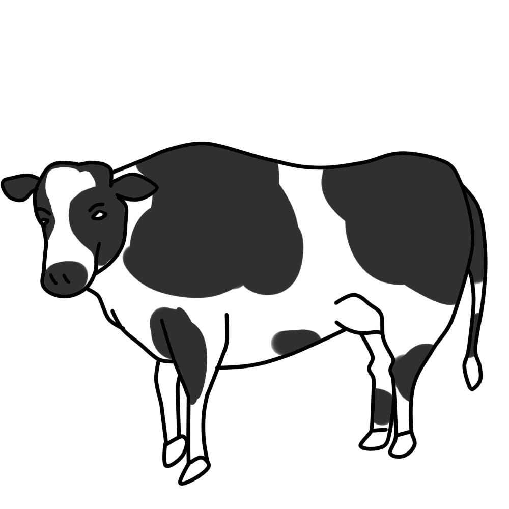 Detail Free Clip Art Cow Nomer 28
