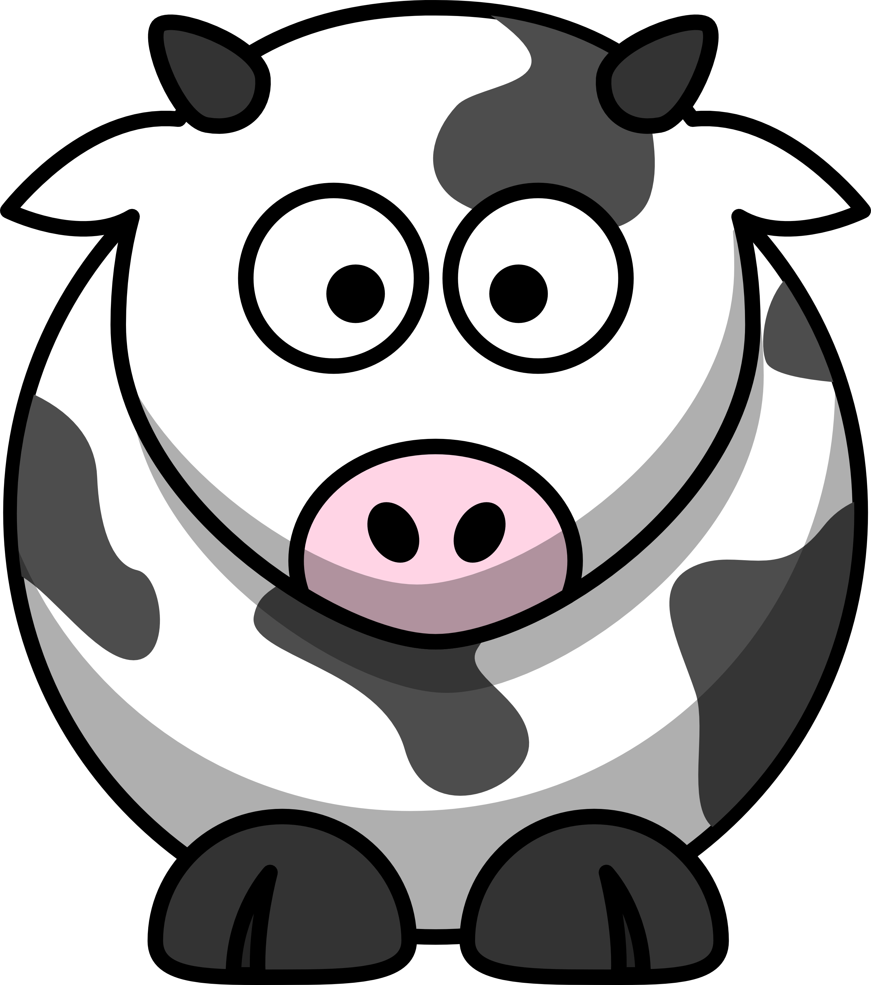 Detail Free Clip Art Cow Nomer 31