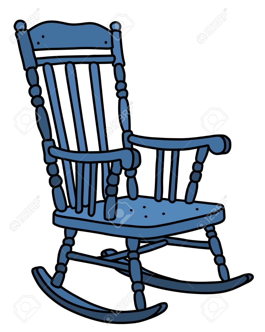 Detail Free Clip Art Rocking Chair Nomer 10