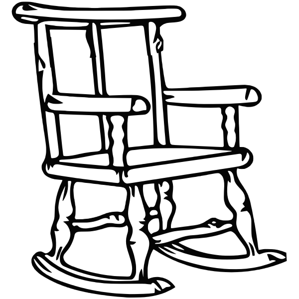 Detail Free Clip Art Rocking Chair Nomer 11