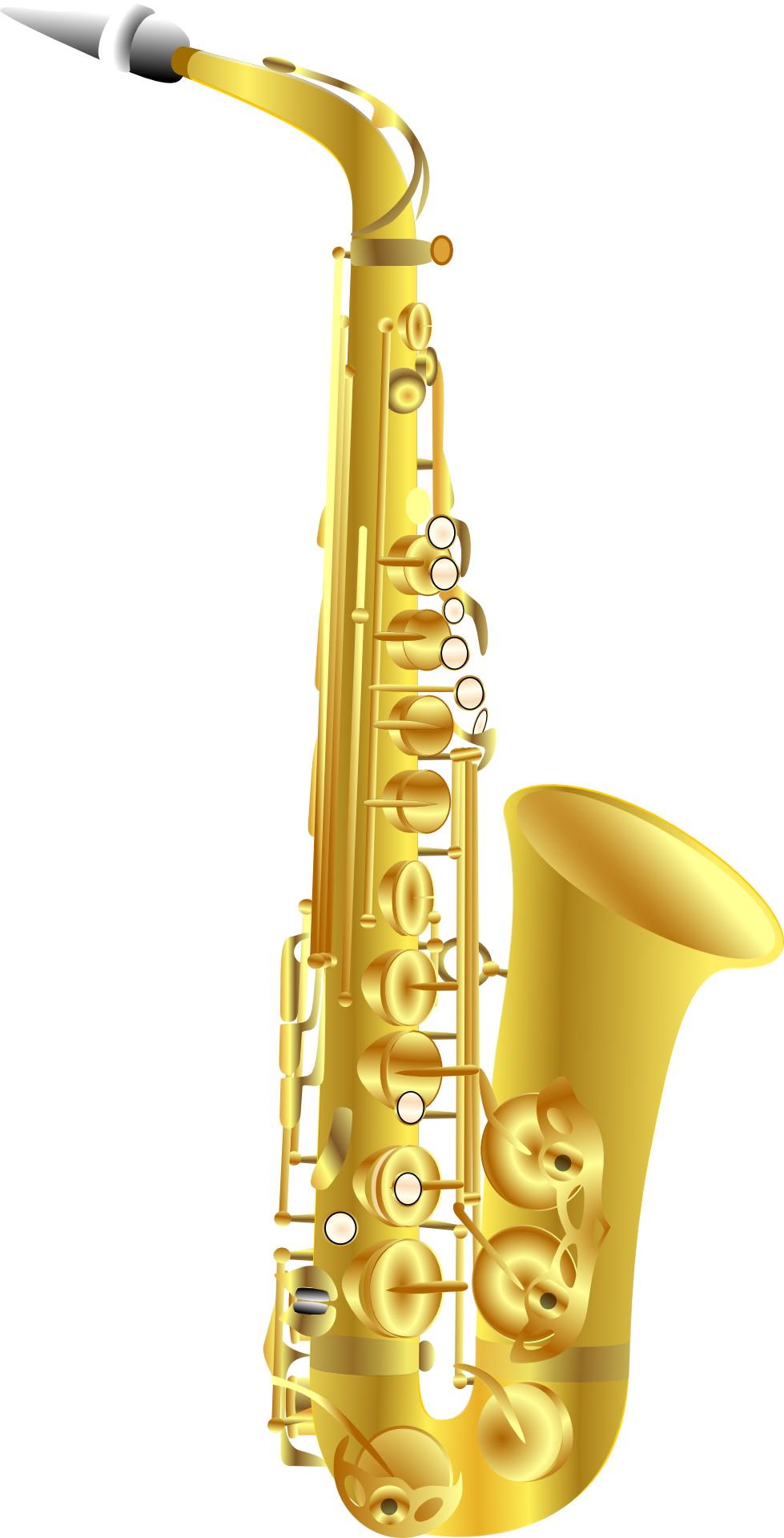 Detail Free Clip Art Saxophone Nomer 18