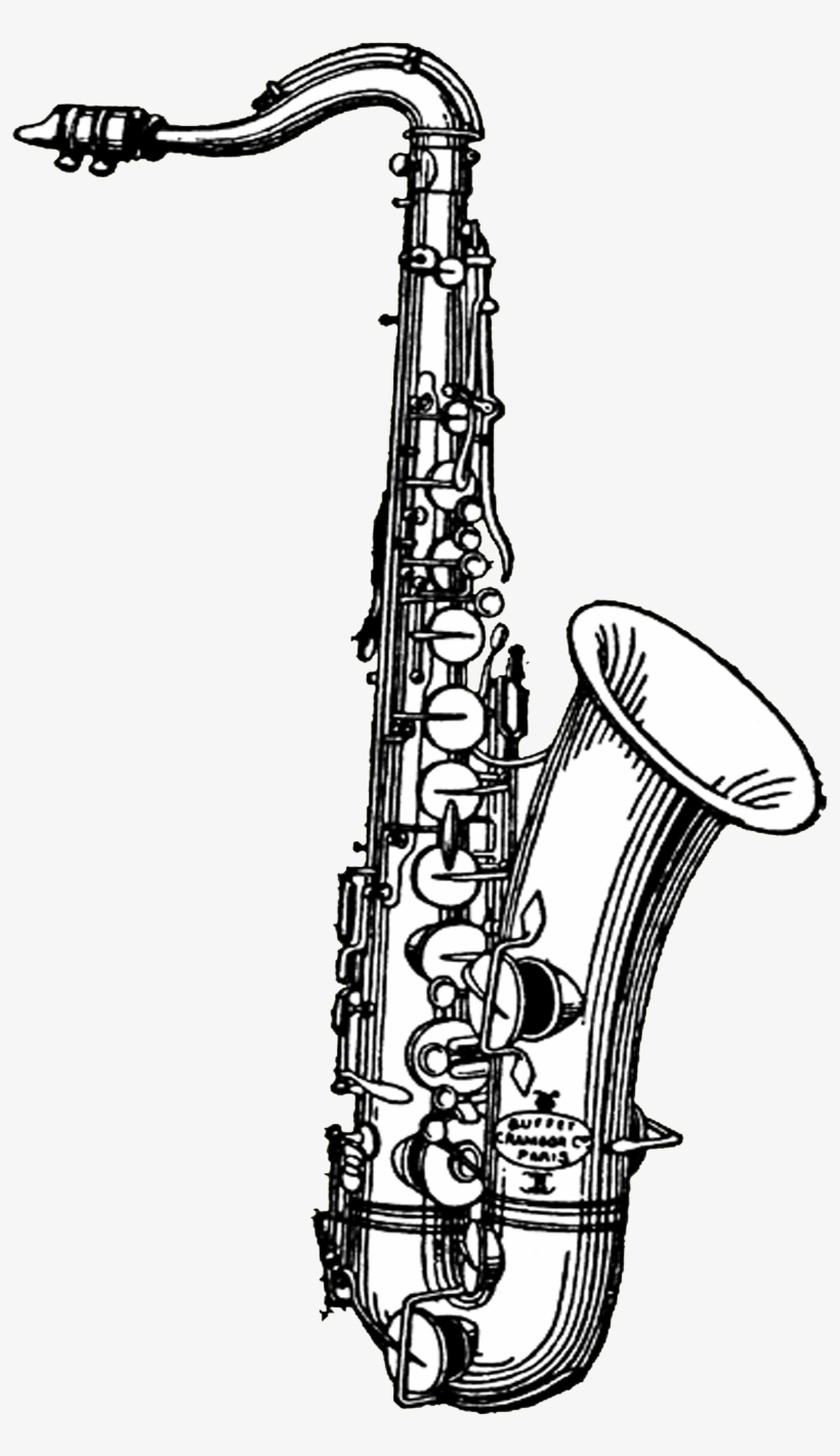 Detail Free Clip Art Saxophone Nomer 19