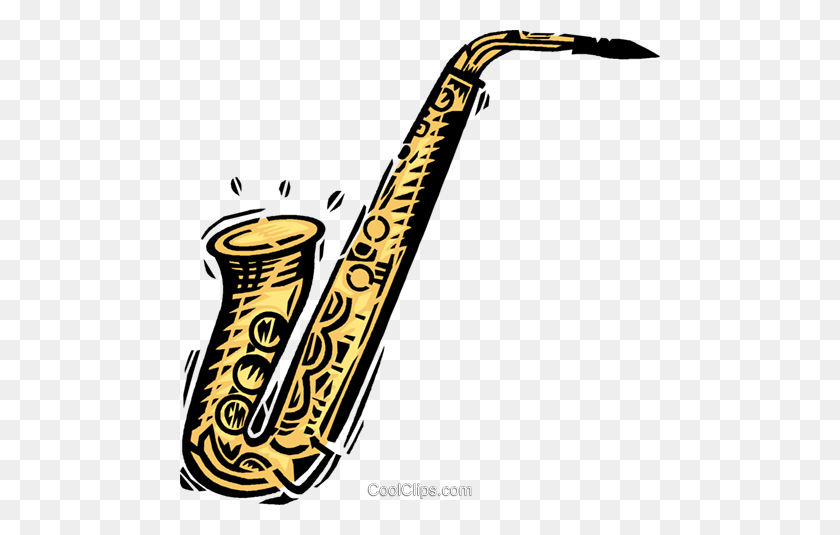 Detail Free Clip Art Saxophone Nomer 21