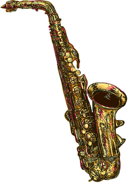 Detail Free Clip Art Saxophone Nomer 25