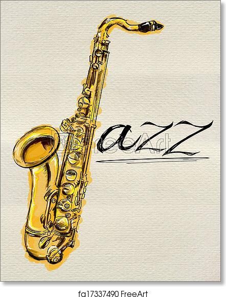 Detail Free Clip Art Saxophone Nomer 31