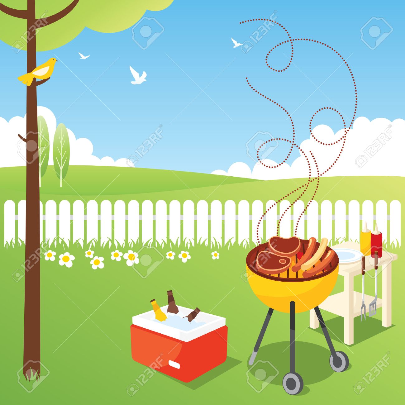 Detail Free Clipart Barbecue Party Nomer 2