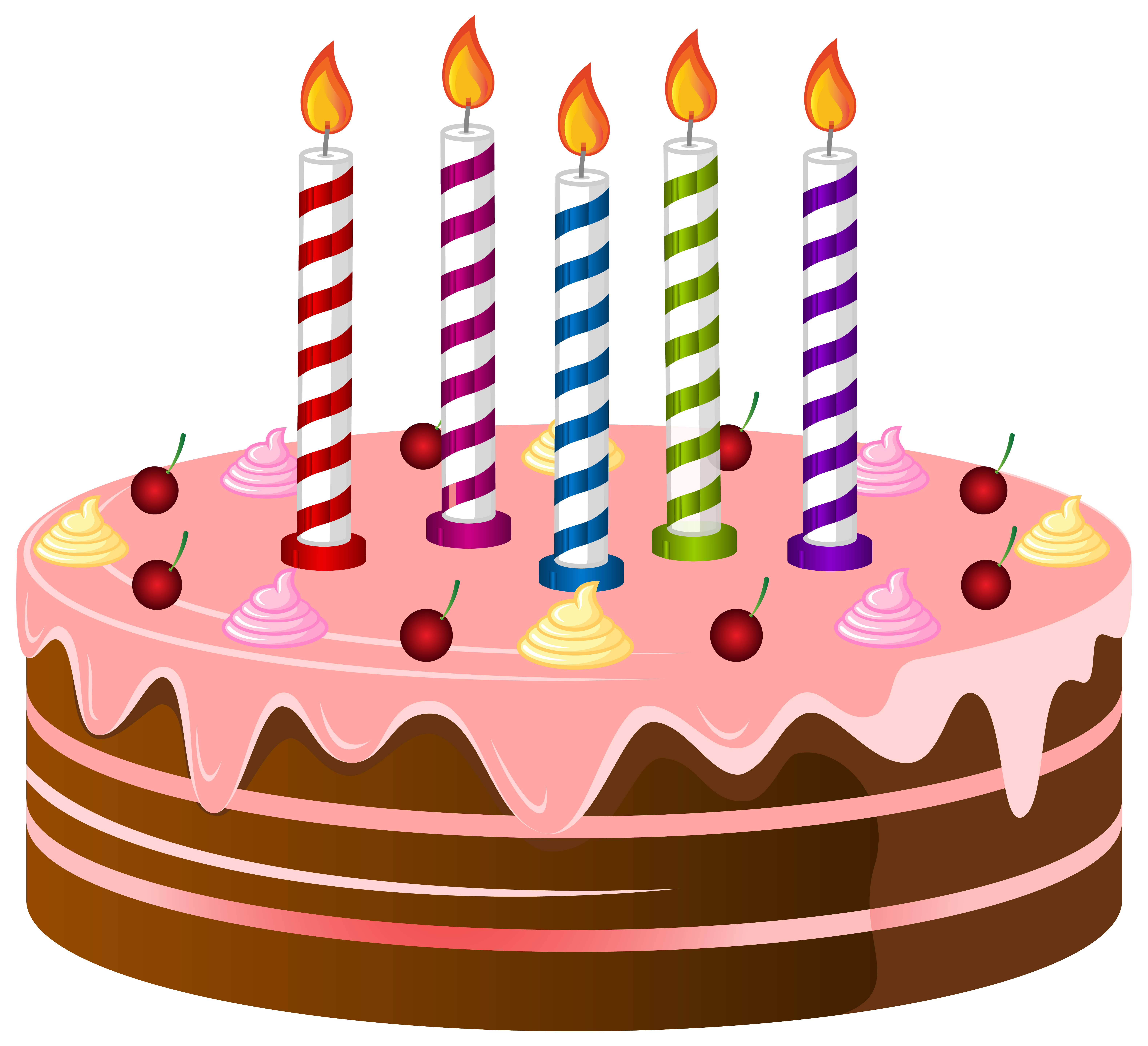 Detail Free Clipart Birthday Cake With Candles Nomer 44