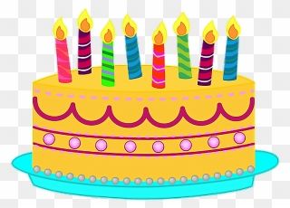Detail Free Clipart Birthday Cake With Candles Nomer 5