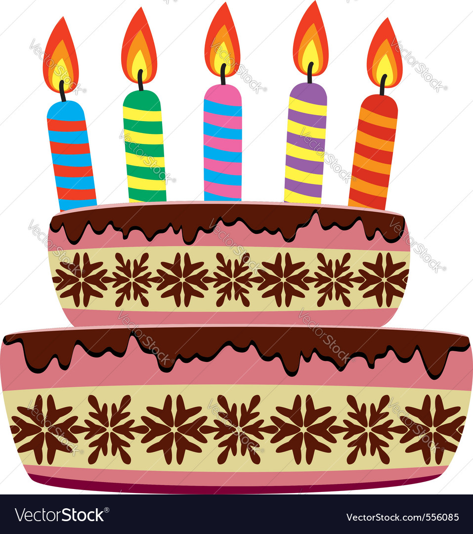 Detail Free Clipart Birthday Cake With Candles Nomer 7