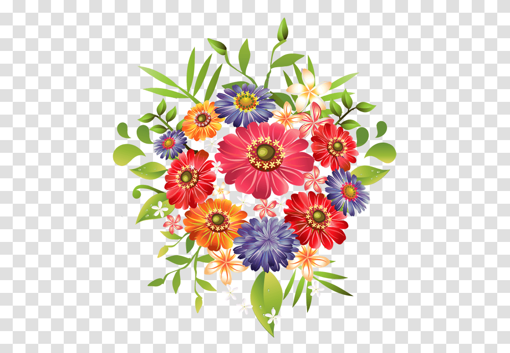 Detail Free Clipart Bouquet Of Flowers Nomer 12