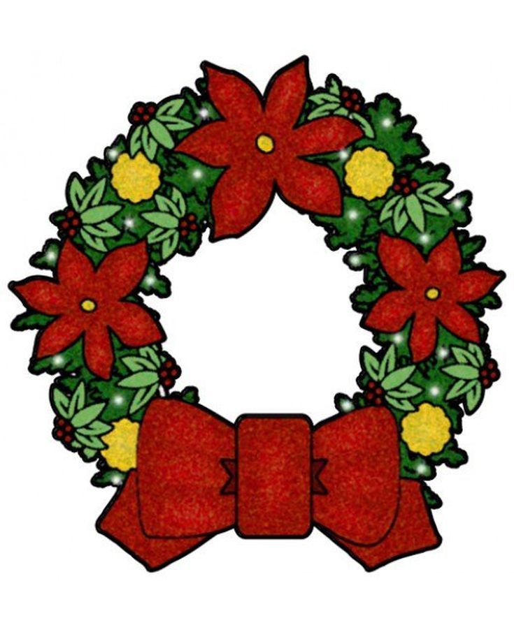 Detail Free Clipart Christmas Wreath Nomer 12