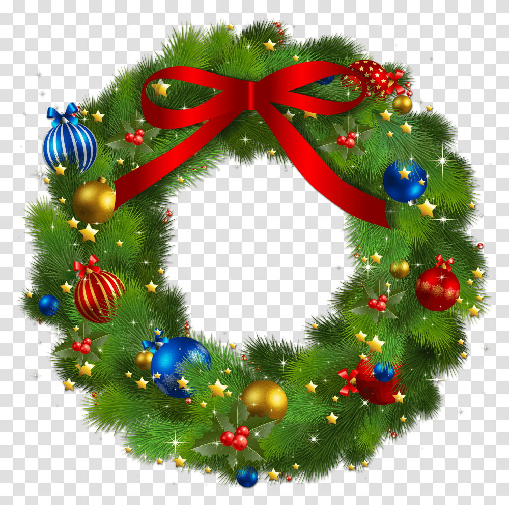 Detail Free Clipart Christmas Wreath Nomer 3