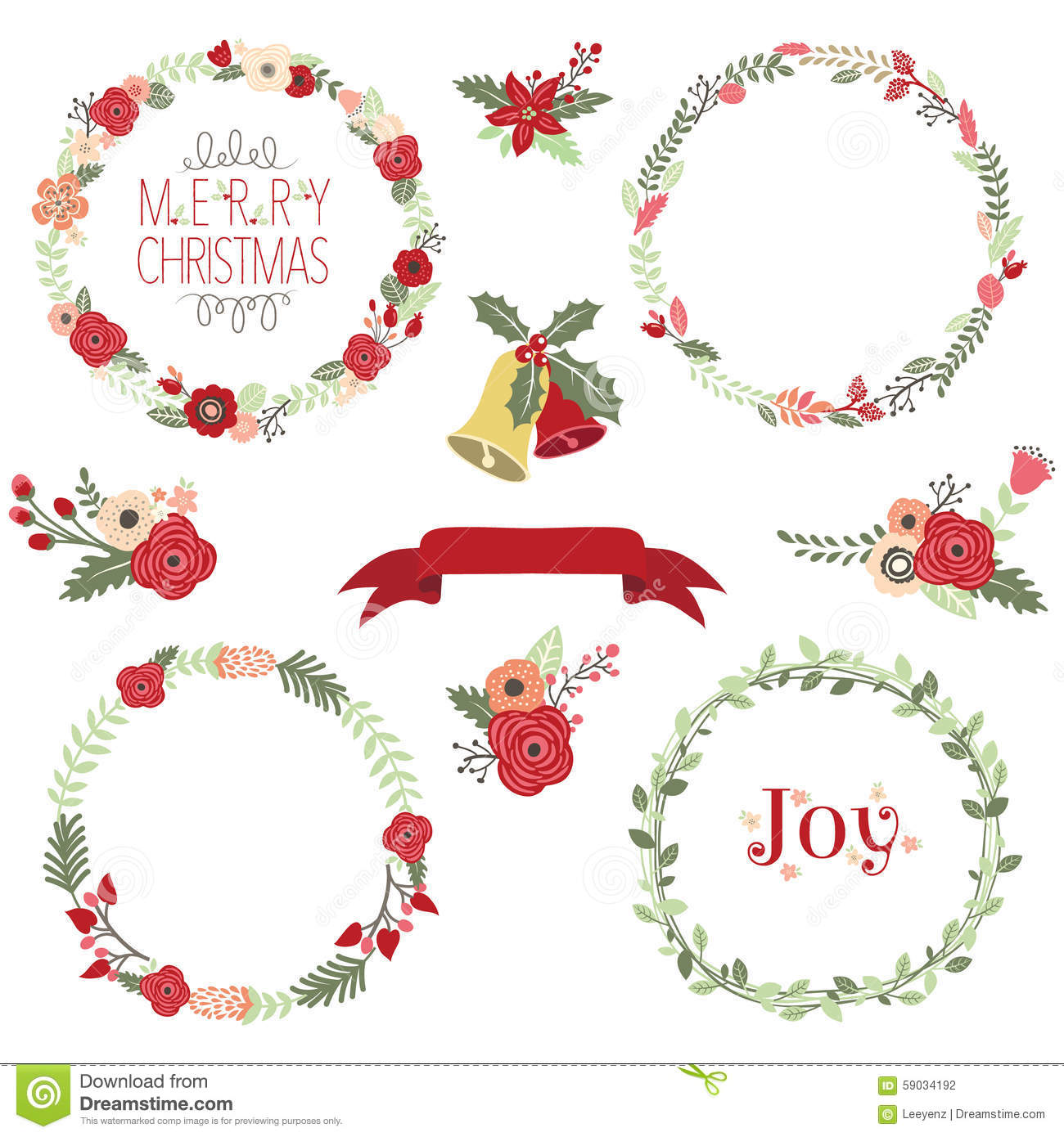 Detail Free Clipart Christmas Wreath Nomer 31