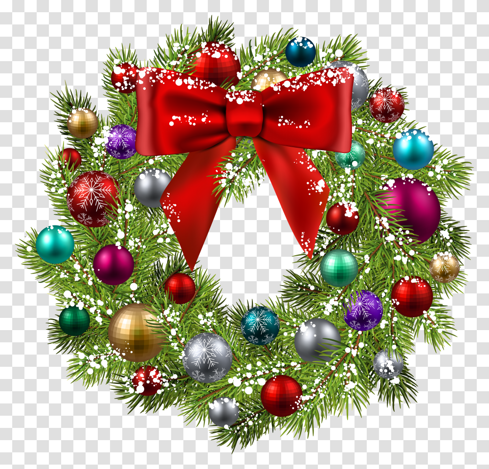 Detail Free Clipart Christmas Wreath Nomer 7