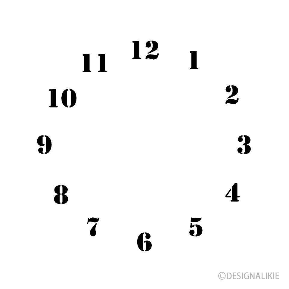 Detail Free Clipart Clock Face Nomer 24