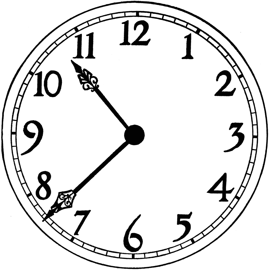 Detail Free Clipart Clock Face Nomer 3