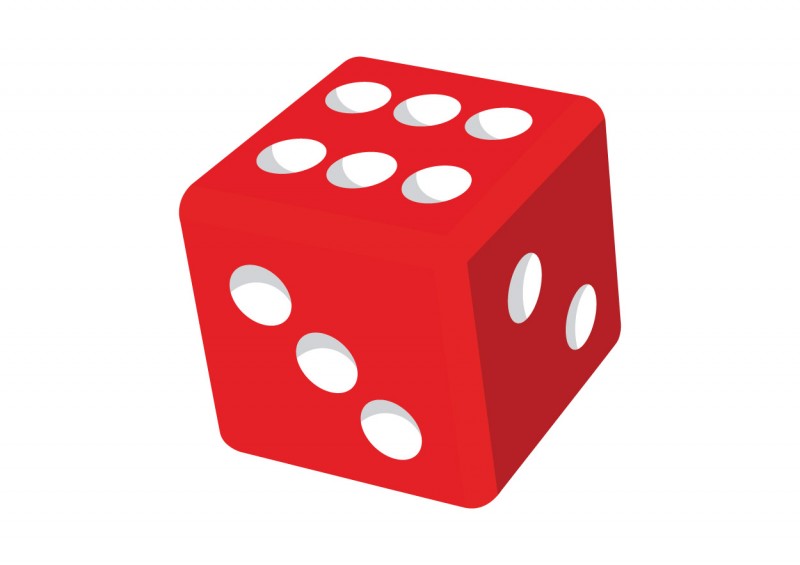 Detail Free Clipart Dice Nomer 6