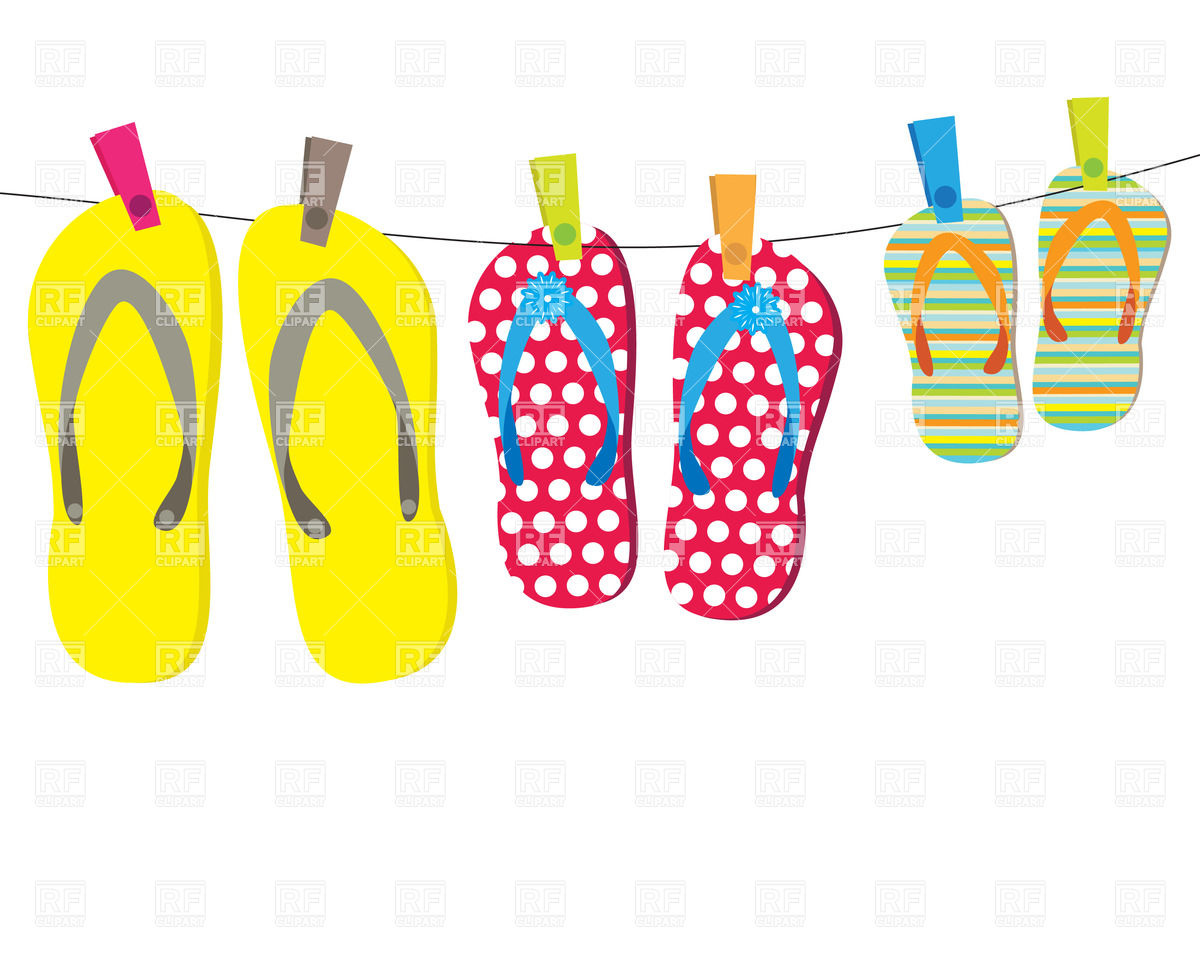 Detail Free Clipart Flip Flops Nomer 36