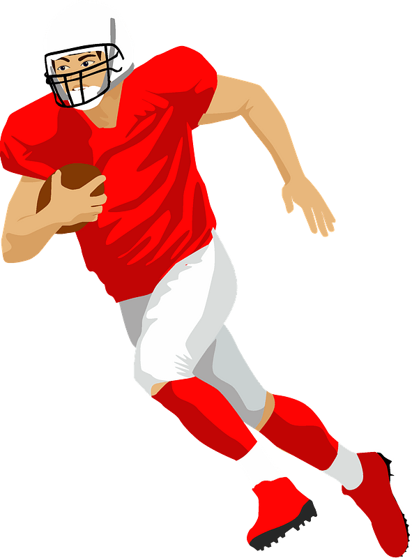 Detail Free Clipart Football Player Nomer 17