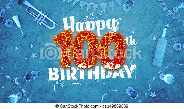 Detail Free Clipart Happy 100th Birthday Images Nomer 41