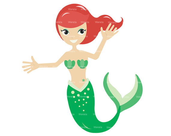 Detail Free Clipart Mermaid Nomer 3